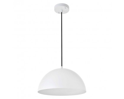 Elegant Forte 1 Light Pendant - White, L 13.8" (LD4023D14WH)