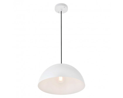 Elegant Forte 1 Light Pendant - White, L 13.8" (LD4023D14WH)