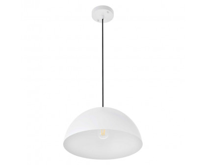 Elegant Forte 1 Light Pendant - White, L 13.8" (LD4023D14WH)