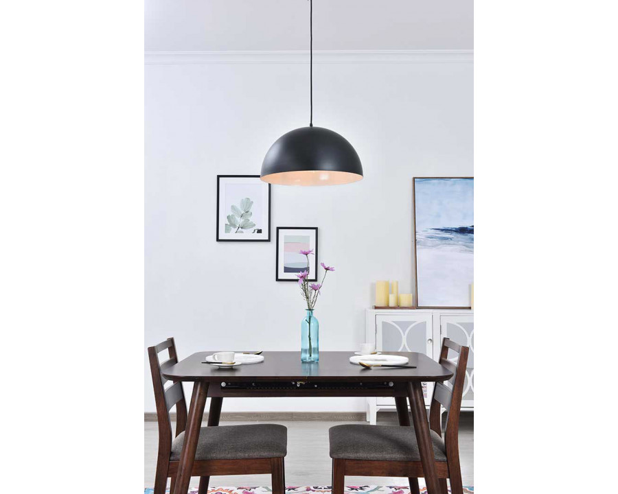 Elegant Forte 1 Light Pendant - Black, L 15.7" (LD4025D16BK)