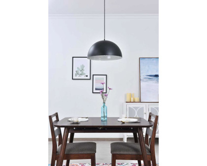 Elegant Forte 1 Light Pendant - Black, L 15.7" (LD4025D16BK)