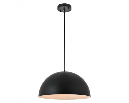 Elegant Forte 1 Light Pendant - Black, L 15.7" (LD4025D16BK)