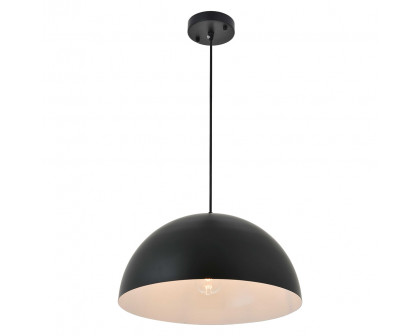 Elegant Forte 1 Light Pendant - Black, L 15.7" (LD4025D16BK)