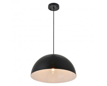 Elegant Forte 1 Light Pendant - Black, L 15.7" (LD4025D16BK)