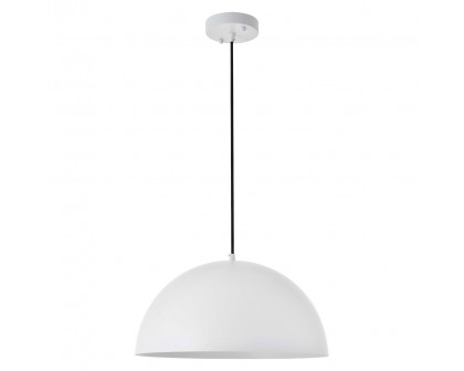 Elegant Forte 1 Light Pendant - White, L 15.7" (LD4025D16WH)