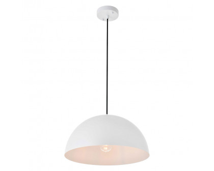 Elegant Forte 1 Light Pendant - White, L 15.7" (LD4025D16WH)