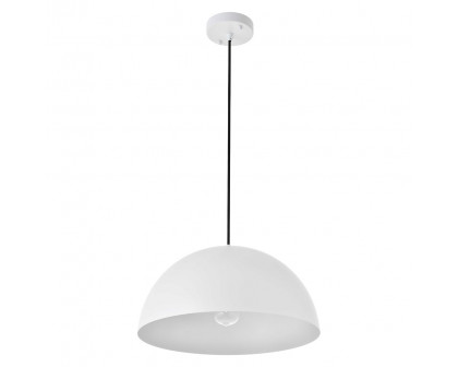 Elegant Forte 1 Light Pendant - White, L 15.7" (LD4025D16WH)