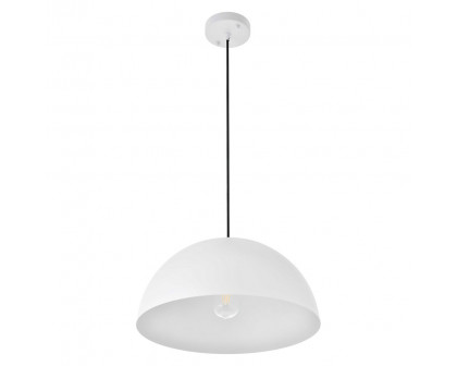 Elegant Forte 1 Light Pendant - White, L 15.7" (LD4025D16WH)