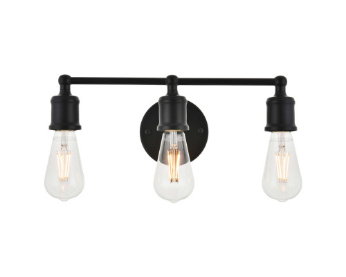 Elegant Serif 5 Lights Wall Sconce - Black, L 15.4" (LD4028W16BK)