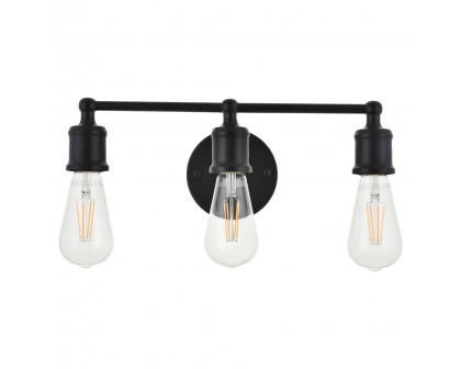 Elegant Serif 5 Lights Wall Sconce - Black, L 15.4" (LD4028W16BK)