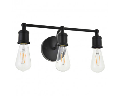 Elegant Serif 5 Lights Wall Sconce - Black, L 15.4" (LD4028W16BK)