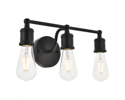 Elegant Serif 5 Lights Wall Sconce - Black, L 15.4" (LD4028W16BK)