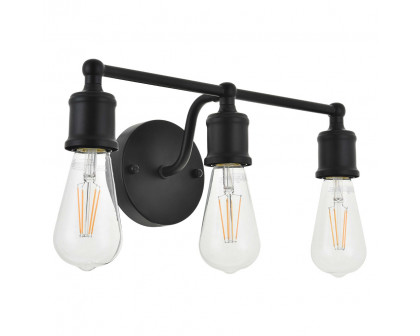 Elegant Serif 5 Lights Wall Sconce - Black, L 15.4" (LD4028W16BK)