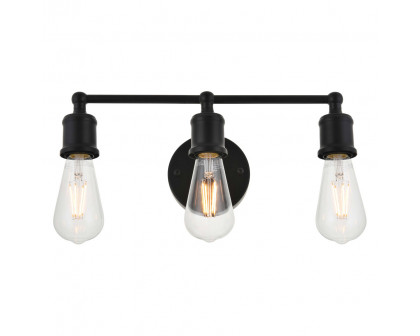 Elegant Serif 5 Lights Wall Sconce - Black, L 15.4" (LD4028W16BK)