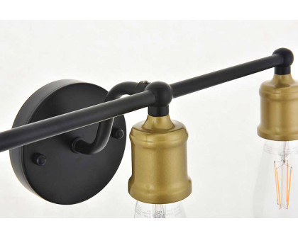 Elegant Serif 5 Lights Wall Sconce - Brass/Black, L 15.4" (LD4028W16BRB)