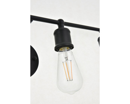 Elegant Serif 5 Lights Wall Sconce - Black, L 22.1" (LD4028W22BK)