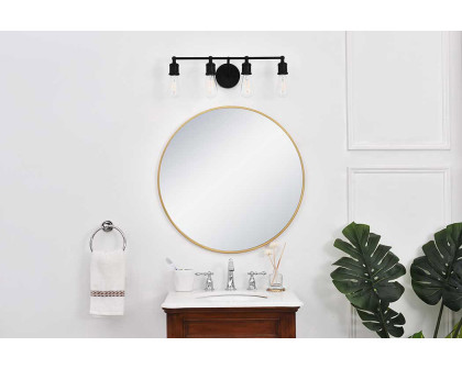 Elegant Serif 5 Lights Wall Sconce - Black, L 22.1" (LD4028W22BK)