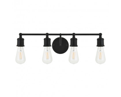 Elegant Serif 5 Lights Wall Sconce - Black, L 22.1" (LD4028W22BK)