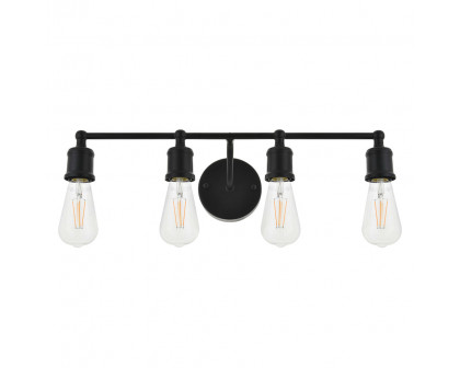 Elegant Serif 5 Lights Wall Sconce - Black, L 22.1" (LD4028W22BK)