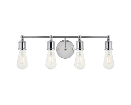 Elegant Serif 5 Lights Wall Sconce - Chrome, L 22.1" (LD4028W22C)