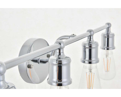 Elegant Serif 5 Lights Wall Sconce - Chrome, L 22.1" (LD4028W22C)