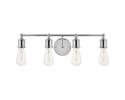 Elegant Serif 5 Lights Wall Sconce - Chrome, L 22.1" (LD4028W22C)