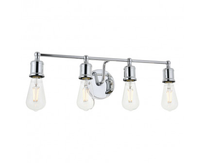 Elegant Serif 5 Lights Wall Sconce - Chrome, L 22.1" (LD4028W22C)