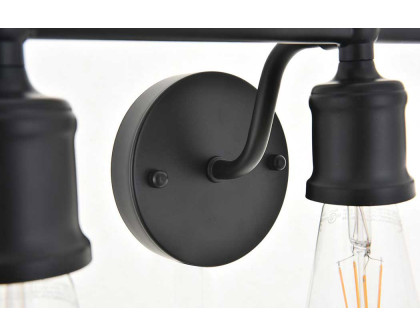 Elegant Serif 5 Lights Wall Sconce - Black, L 28.8" (LD4028W29BK)