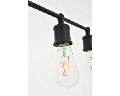 Elegant Serif 5 Lights Wall Sconce - Black, L 28.8" (LD4028W29BK)