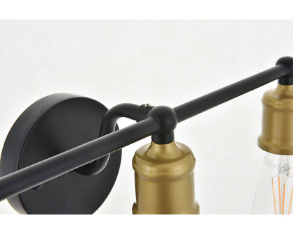 Elegant Serif 5 Lights Wall Sconce - Brass/Black, L 28.8" (LD4028W29BRB)