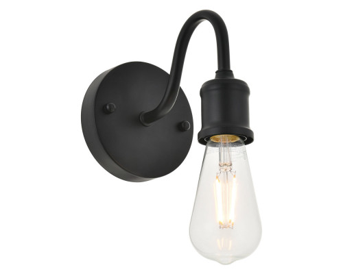 Elegant Serif 5 Lights Wall Sconce - Black, L 4.7" (LD4028W5BK)