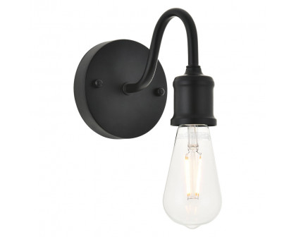 Elegant Serif 5 Lights Wall Sconce - Black, L 4.7" (LD4028W5BK)