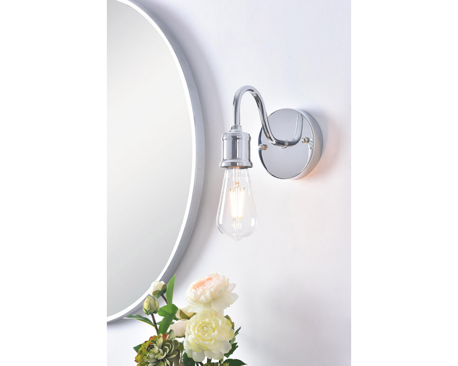 Elegant Serif 5 Lights Wall Sconce - Chrome, L 4.7" (LD4028W5C)