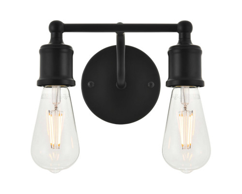 Elegant Serif 5 Lights Wall Sconce - Black, L 8.7" (LD4028W9BK)