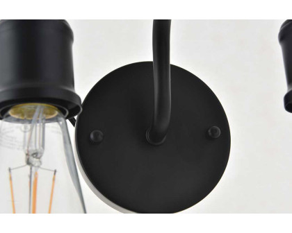 Elegant Serif 5 Lights Wall Sconce - Black, L 8.7" (LD4028W9BK)