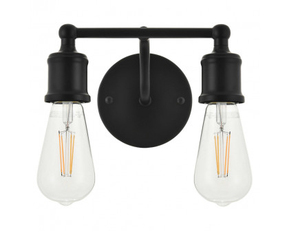 Elegant Serif 5 Lights Wall Sconce - Black, L 8.7" (LD4028W9BK)