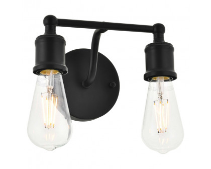 Elegant Serif 5 Lights Wall Sconce - Black, L 8.7" (LD4028W9BK)