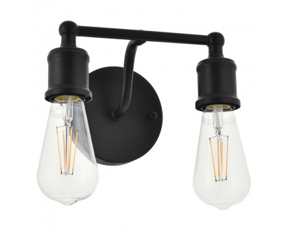 Elegant Serif 5 Lights Wall Sconce - Black, L 8.7" (LD4028W9BK)