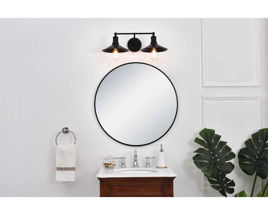 Elegant Etude 2 Lights Wall Sconce - Black, L 20.9" (LD4033W21BK)