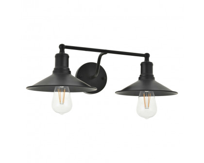 Elegant Etude 2 Lights Wall Sconce - Black, L 20.9" (LD4033W21BK)