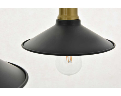 Elegant Etude 2 Lights Wall Sconce - Brass/Black, L 20.9" (LD4033W21BRB)