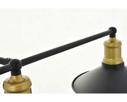 Elegant Etude 2 Lights Wall Sconce - Brass/Black, L 33.1" (LD4033W33BRB)