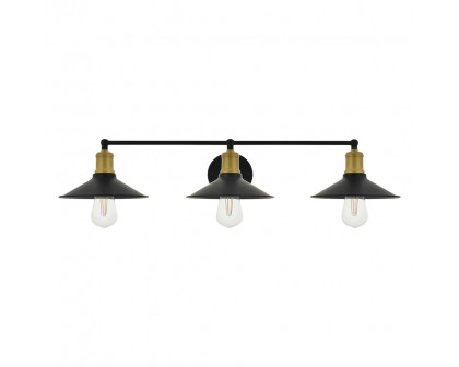 Elegant Etude 2 Lights Wall Sconce - Brass/Black, L 33.1" (LD4033W33BRB)