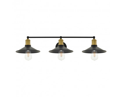 Elegant Etude 2 Lights Wall Sconce - Brass/Black, L 33.1" (LD4033W33BRB)