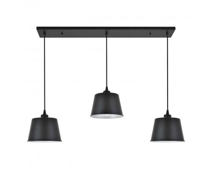 Elegant Nota 3 Light Pendant - Black (LD4057D40BK)