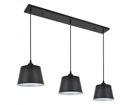 Elegant Nota 3 Light Pendant - Black (LD4057D40BK)