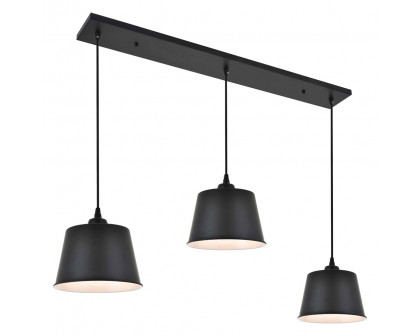 Elegant Nota 3 Light Pendant - Black (LD4057D40BK)