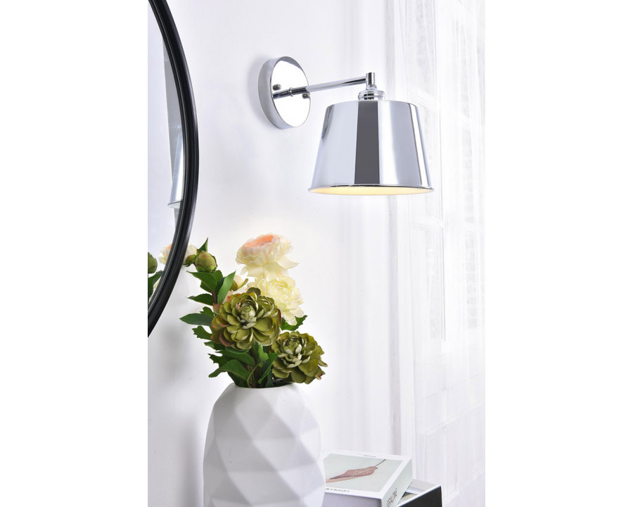 Elegant Nota 1 Light Wall Sconce - Chrome (LD4058W8C)