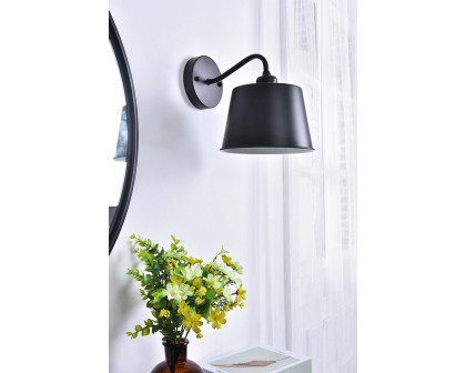 Elegant Nota 1 Light Wall Sconce - Black (LD4059W8BK)