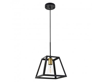 Elegant Resolute 5 Light Pendant - Brass/Black, L 10" (LD4061D10BRB)